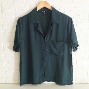 NWT Lulus Good Luck Charm Short Sleeve Blouse